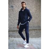 Madmext Lacivert Baskılı Regular Fit Erkek Eşofman Takımı