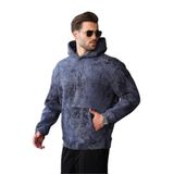 Madmext Lacivert Desenli Kapüşonlu Erkek Sweatshirt E7167,Lacivert XL