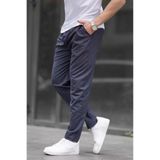 Madmext Lacivert Düz Paça Erkek Pantolon, Boru Paça, Normal Bel, Straight Kalıp, 5 Cep, L Beden
