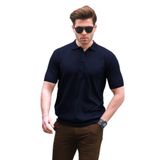 Madmext Lacivert Erkek Polo Yaka Düz Tişört 6878,Lacivert S