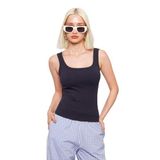 Madmext Lacivert Fitilli Görünümlü Askılı Basic Atlet Mg2057,Lacivert XL