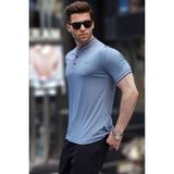 Madmext Lacivert Hakim Yaka Erkek Polo Tişört 6107 - S