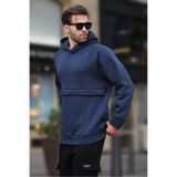 Madmext Lacivert Kapüşonlu Cep Detaylı Erkek Sweatshirt 7092