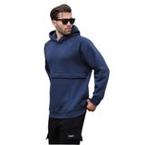 Madmext Lacivert Kapüşonlu Cep Detaylı Erkek Sweatshirt 7092,Lacivert XL