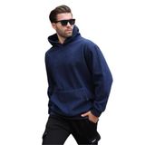 Madmext Lacivert Kapüşonlu Cep Detaylı Polar Erkek Sweatshirt 7093,Lacivert S