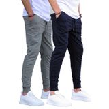 Madmext Lacivert/Füme Paçası Lastikli 2'Li Paket Erkek Eşofman Altı E7446