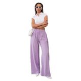 Madmext Lila Geniş Paça Kadın Pantolon Mg1982,Lila S