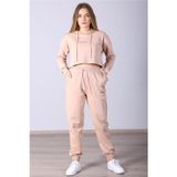 Madmext Mad Girls Camel Kapüşonlu Kadın Eşofman Takımı Mg465-4