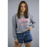 Madmext Mad Girls Gri Bisiklet Yaka Kadın Sweatshirt Mg789,Gri L