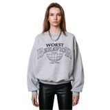 Madmext Mad Girls Gri Kadın Sweatshirt Mg925,Gri M