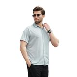 Madmext Mavi Basic Kısa Kollu Erkek Gömlek E6760,Mavi XL