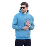 Madmext Mavi Baskılı Kapşonlu Cep Detaylı Erkek Sweatshirt 7067,Mavi M