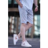 Madmext Mavi Rahat Kesim Erkek Keten Kapri Şort 6543