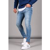 Madmext Mavi Taşlanmış Slim Fit Erkek Jean 6342
