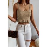 Madmext MG1007 Mad Girls Bej Tiriko Bluz