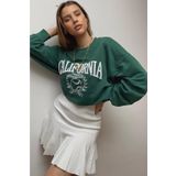 Madmext MG1112 Mad Girls Haki Kadın Sweatshirt