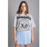 Madmext MG1114 Kadın Siyah Geniş Kesim Baskılı T-shirt