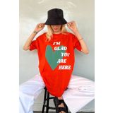 Madmext MG1202 Mad Girls Turuncu Baskılı Kadın T-shirt