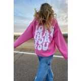 Madmext MG1220 Pembe Mad Girls Sırt Baskılı Kadın Sweatshirt