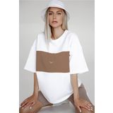 Madmext MG1421 Mad Girls Beyaz Nakışlı T-Shirt