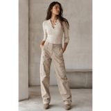 Madmext MG1602 Bej Kadın Pantolon