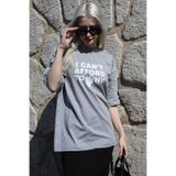 Madmext MG1653 Gri Bisiklet Yaka Kadın T-shirt