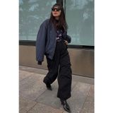 Madmext MG1726 Siyah Paraşüt Jogger Kadın Pantolon