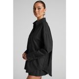 Madmext MG1794 Siyah Oversize Basic Kadın Gömlek