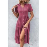 Madmext MG1853 Bordo Kadın Gömlek Elbise