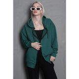 Madmext MG1900 Koyu Yeşil Kadın Sweatshirt