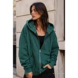 Madmext MG1900 Koyu Yeşil Kadın Sweatshirt