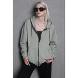 Madmext MG1900 Mint Yeşili Kadın Sweatshirt