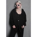 Madmext MG1900 Siyah Kapüşonlu Kadın Sweatshirt