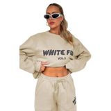 Madmext MG1904 Bej Kadın Sweatshirt