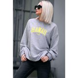 Madmext MG1922 Gri Kadın Sweatshirt