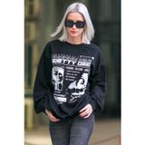 Madmext MG1923 Siyah Kadın Sweatshirt