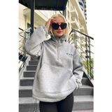 Madmext MG1935 Gri Kadın Sweatshirt