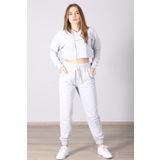 Madmext MG465-1 Mad Girls Gri Kapüşonlu Kadın Eşofman Takımı