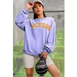 Madmext MG785 Lila Mad Girls Kadın Sweatshirt