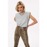 Madmext MG900 Mad Girls Mavi Vatkalı Kadın T-shirt