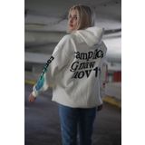 Madmext MG903 Beyaz Kapüşonlu Oversize Kadın Sweatshirt
