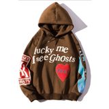 Madmext Mg903 Mad Kahverengi Baskılı Oversize Kadın Sweatshirt