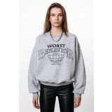 Madmext MG925 Gri Mad Girls Kadın Sweatshirt