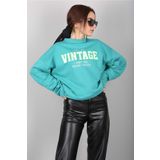 Madmext MG970 Yeşil Mad Girls Kadın Sweatshirt