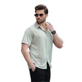 Madmext Mint Yeşili Basic Kısa Kollu Erkek Gömlek E6760,Mint Yeşili S