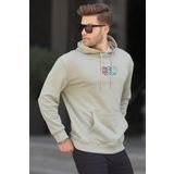 Madmext Mint Yeşili Kapüşonlu Nakışlı Erkek Sweatshirt 6145