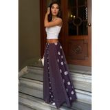 Madmext Mürdüm Çoklu Puantiye Desen Maxi Etek MG2839