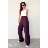 Madmext Mürdüm Yüksek Bel Kadın Palazzo Pantolon MG2506