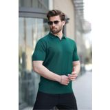 Madmext Nefti Yeşili Polo Yaka Triko Erkek Tişört E7417