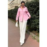 Madmext Pembe Basic Kadın Gömlek Mg2355